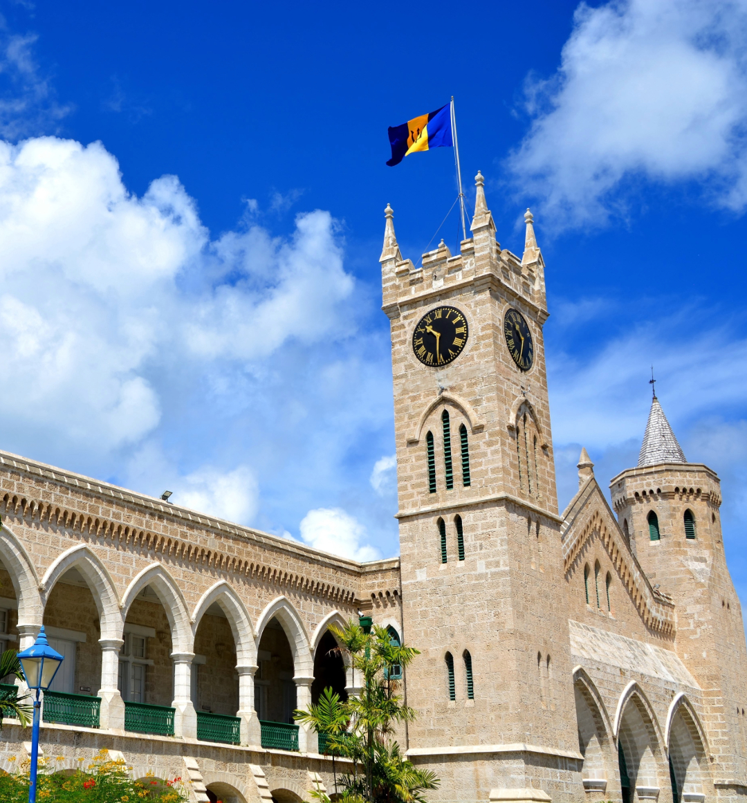 Bridgetown in Barbados stone parliament building