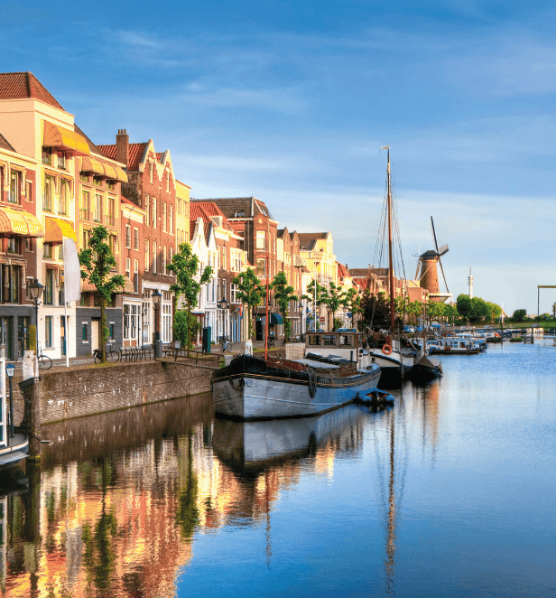 Picturesque scenes in Rotterdam, the Netherlands