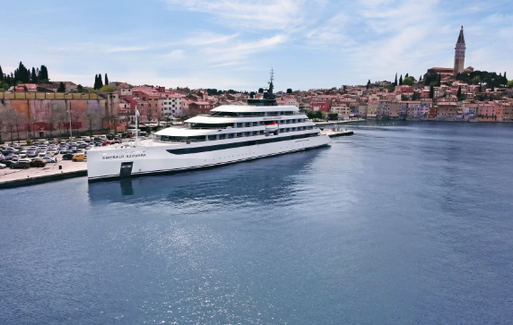 Yacht ship docked in Croatia