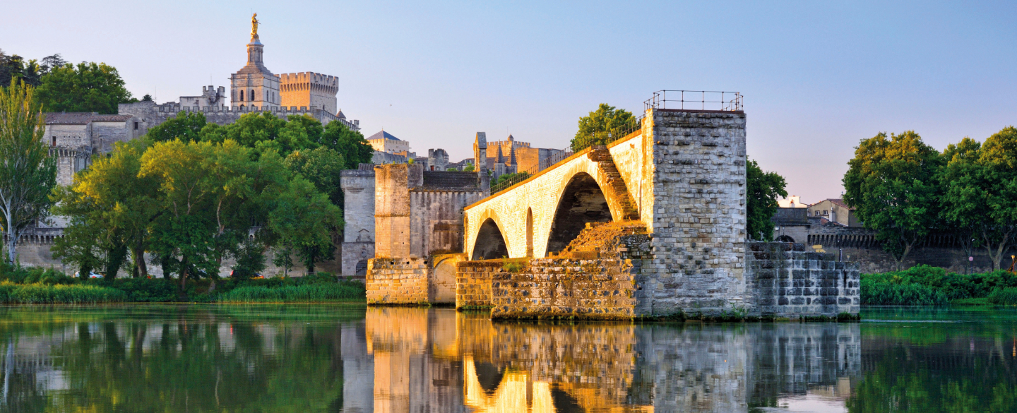 The famous Old Bridge in Avignon, Provence