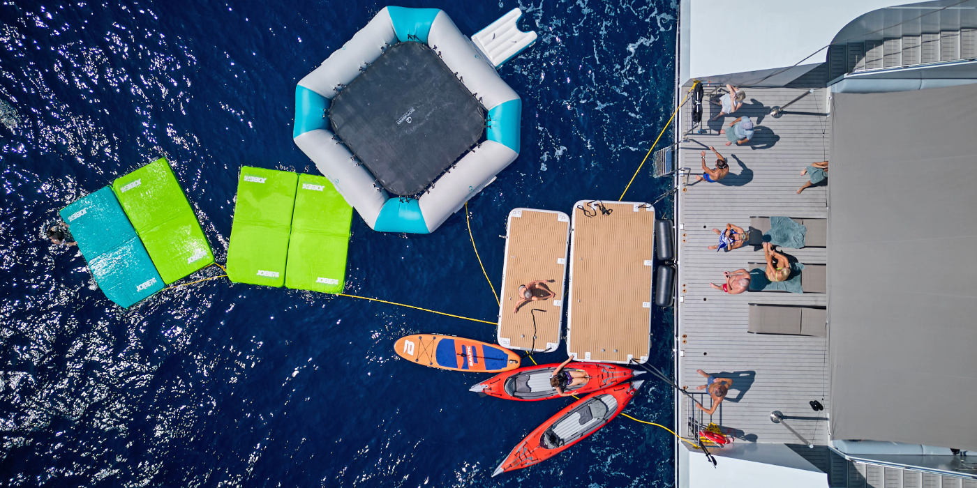 Guests enjoying the ocean toys