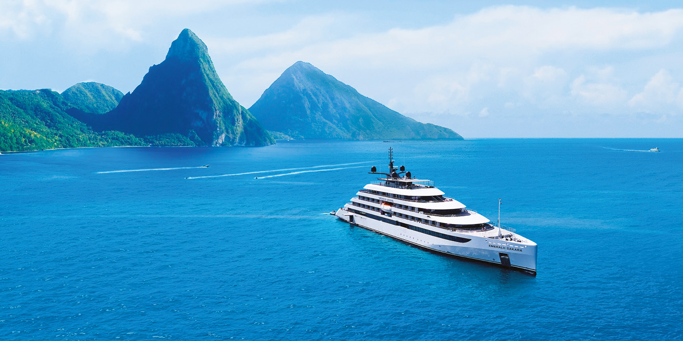 Emerald Cruises Yacht ship cruising in the Caribbean