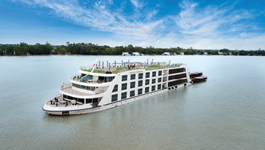 Emerald Harmony sailing down the Mekong