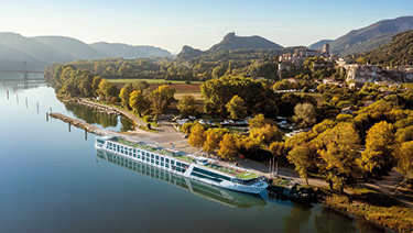 Emerald Cruises river ship cruising along the Rhine