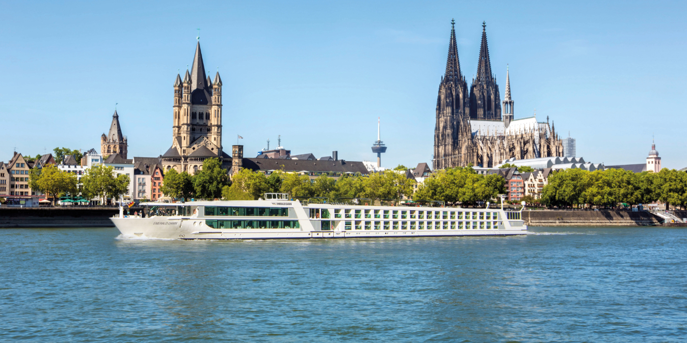 Emerald Dawn Star-Ship sailing down the river Rhine.