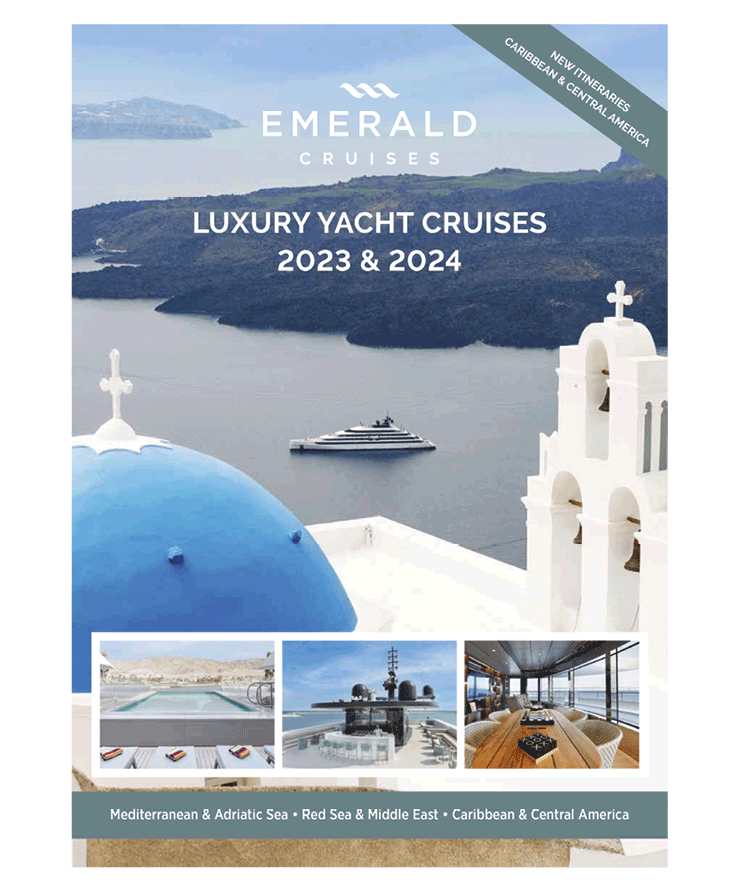 2023 / 2024 Emerald Cruises Luxury Yacht Cruise brochure cover