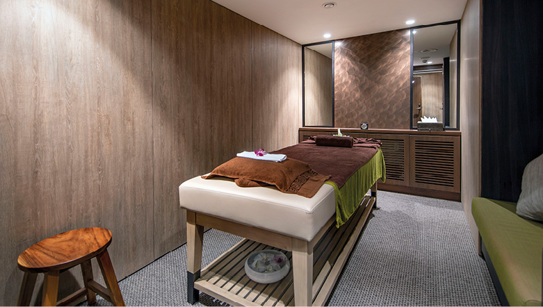 Treatment room in the Wellness Area on board a luxury river ship in Southeast Asia
