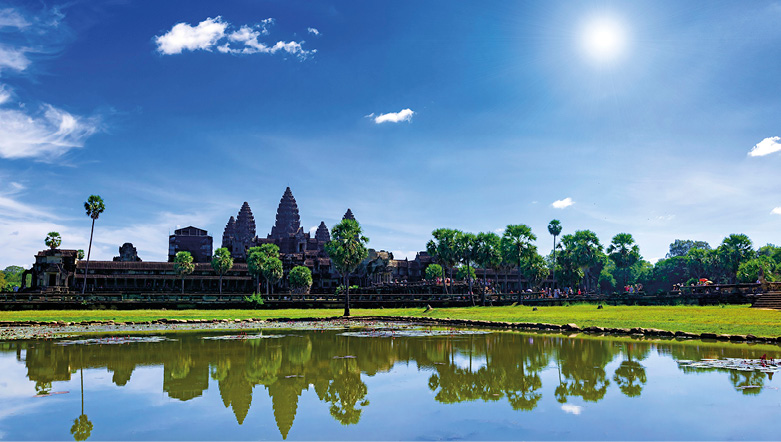 The waters and grassland around Angkor Wat, Cambodia