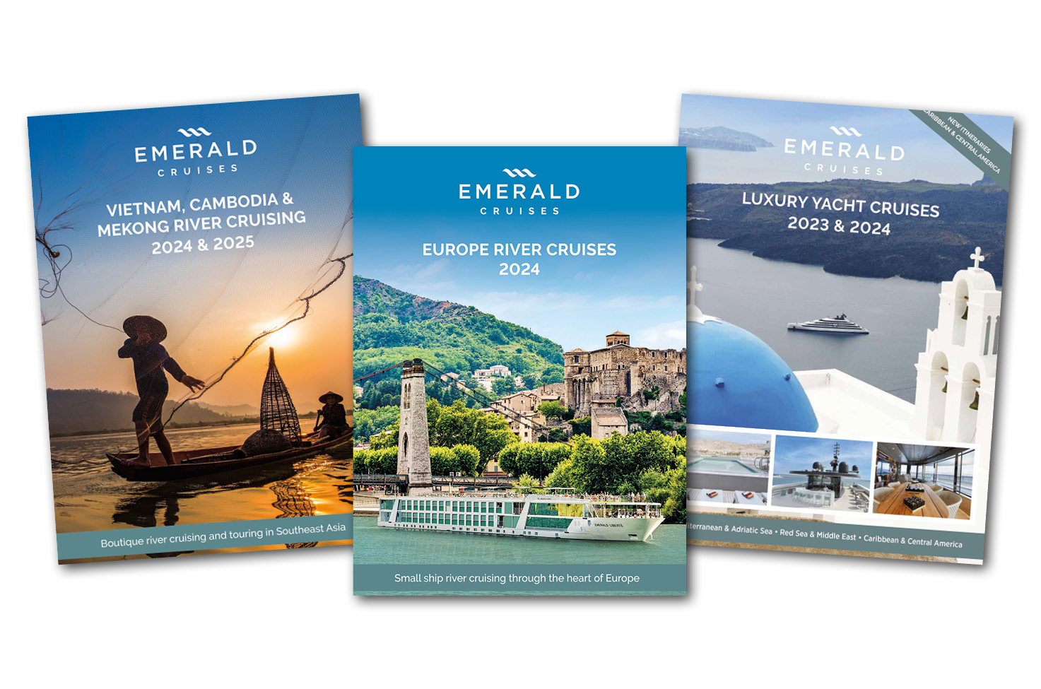A collection of river and yacht cruise brochures